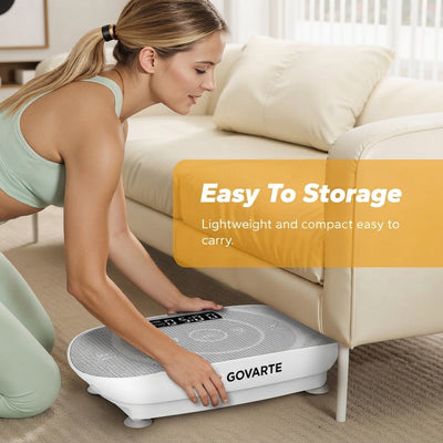 GoVarte Slim Vibration Plate – Compact Whole Body Vibration Trainer for Low-Impact Exercise & Lymphatic Support